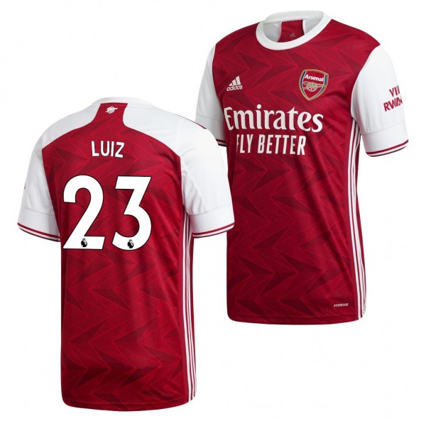 Men's David Luiz Arsenal Home Jersey Red Replica