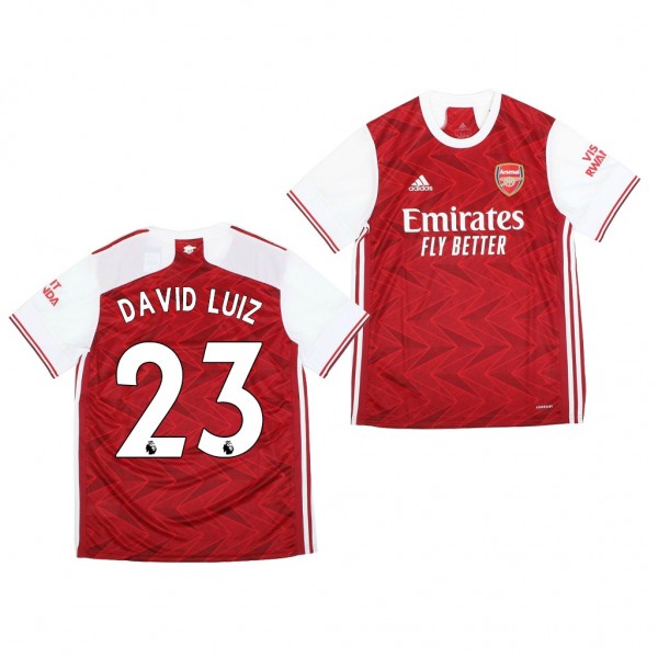 Men's David Luiz Jersey Arsenal Home 2020-21 Short Sleeve