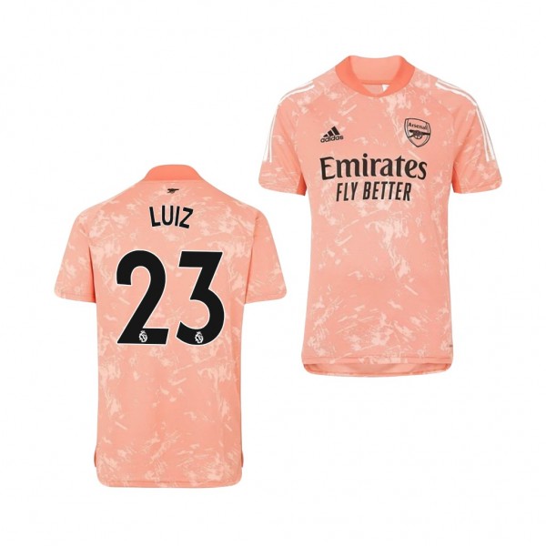 Men's David Luiz Arsenal Pre-Match Jersey Pink Replica