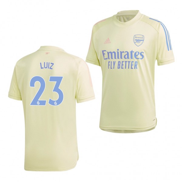 Men's David Luiz Arsenal Training Jersey Yellow