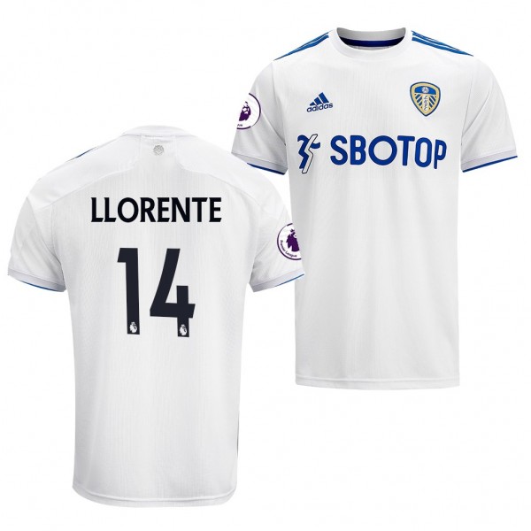 Men's Diego Llorente Jersey Leeds United Home White 2021 Authentic