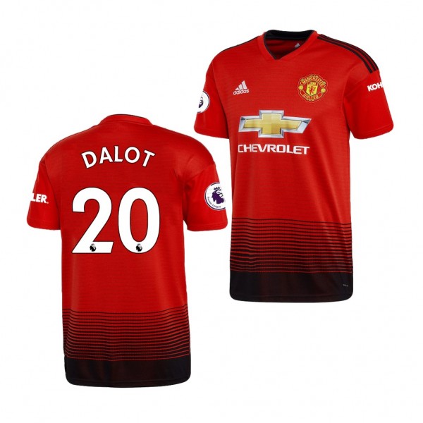 Men's Manchester United Diogo Dalot Jersey Home Red