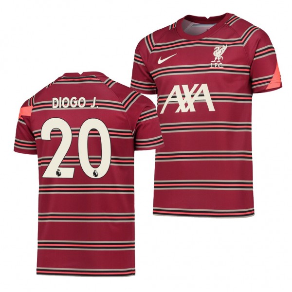 Youth Diogo Jota Liverpool Pre-Match Jersey Red