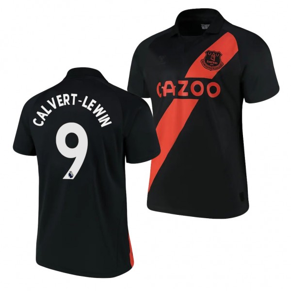Men's Dominic Calvert-Lewin Everton Away Jersey Replica Black 2021-22