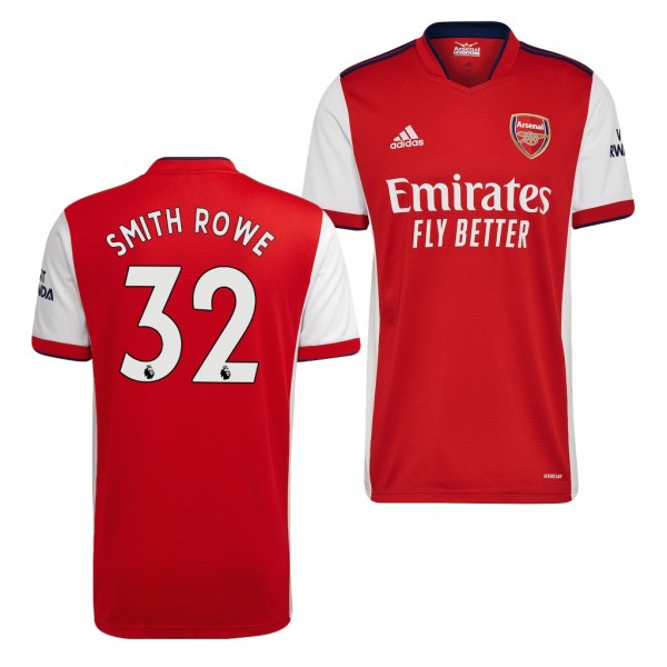 Men's Emile Smith Rowe Arsenal 2021-22 Home Jersey Red White Replica