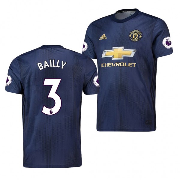 Men's Third Manchester United Eric Bailly Navy Jersey