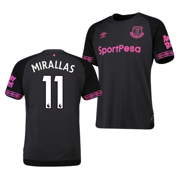 Men's Everton Kevin Mirallas Away Carbon Black Jersey