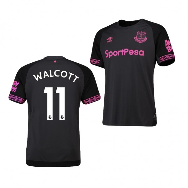 Men's Everton Theo Walcott Away Carbon Black Jersey Buy