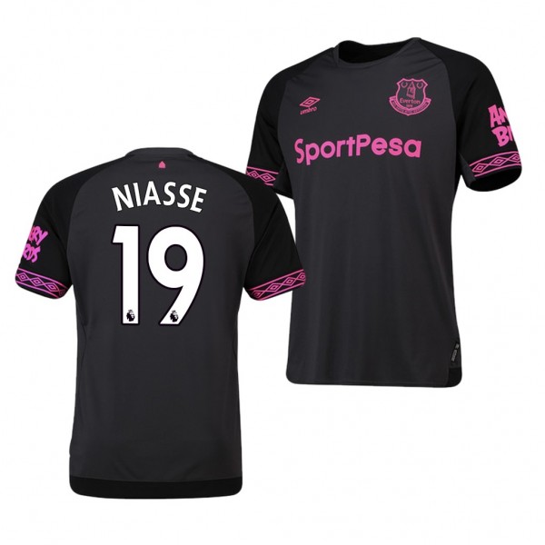 Men's Everton Oumar Niasse Away Carbon Black Jersey