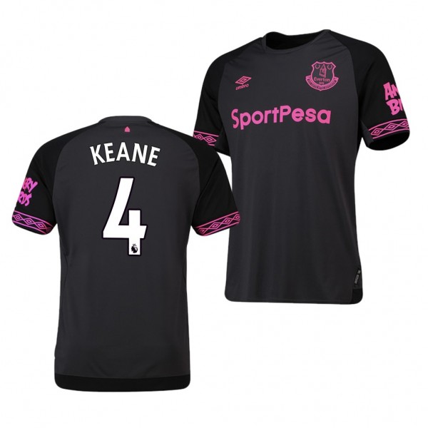 Men's Everton Michael Keane Away Carbon Black Jersey