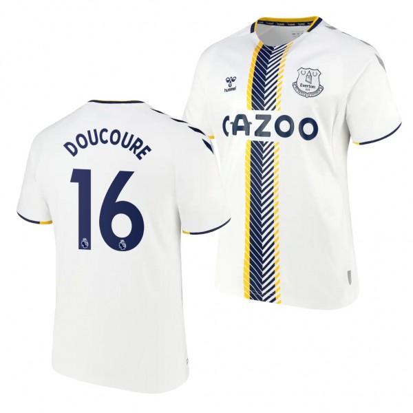 Youth Abdoulaye Doucoure Jersey Everton 2021-22 White Third Replica