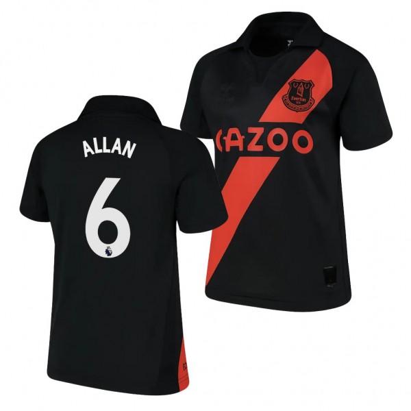 Youth Allan Jersey Everton Black Away 2021-22 Replica