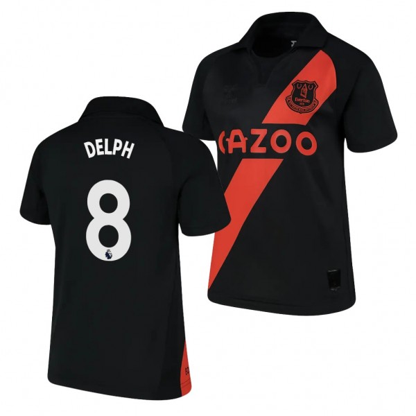 Youth Fabian Delph Jersey Everton Black Away 2021-22 Replica