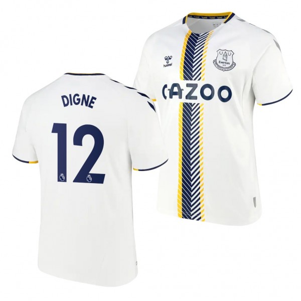 Youth Lucas Digne Jersey Everton 2021-22 White Third Replica