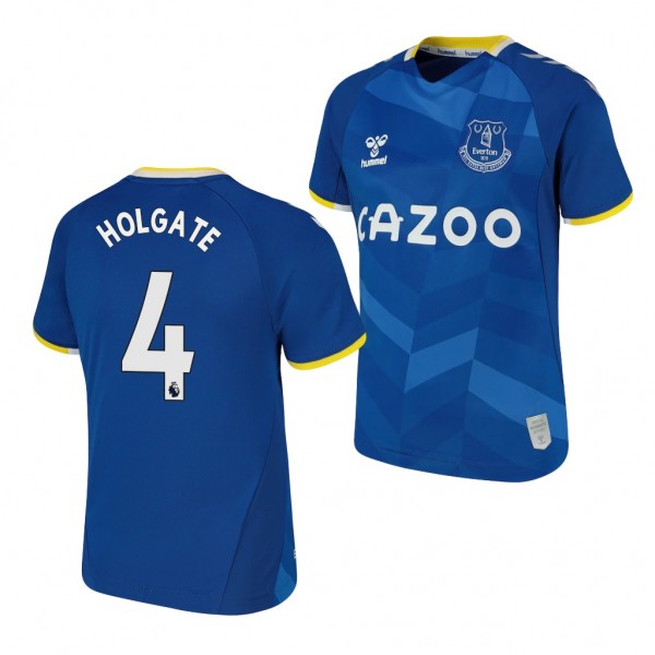 Youth Mason Holgate Jersey Everton 2021-22 Blue Home Replica