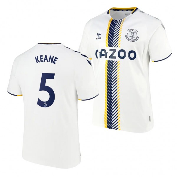 Youth Michael Keane Jersey Everton 2021-22 White Third Replica
