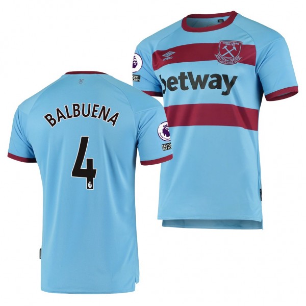 Men's Fabian Balbuena West Ham United Away Jersey Blue 2021