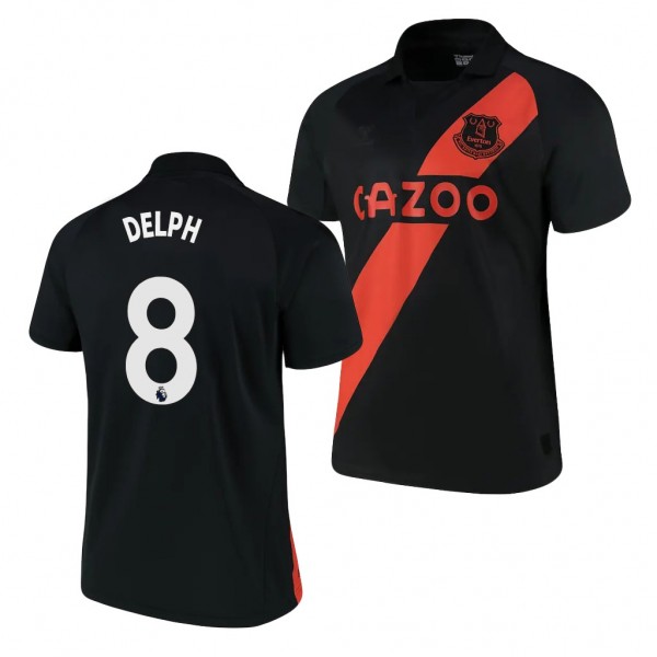 Men's Fabian Delph Everton Away Jersey Replica Black 2021-22