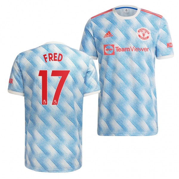 Men's Fred Manchester United 2021-22 Away Jersey White Replica