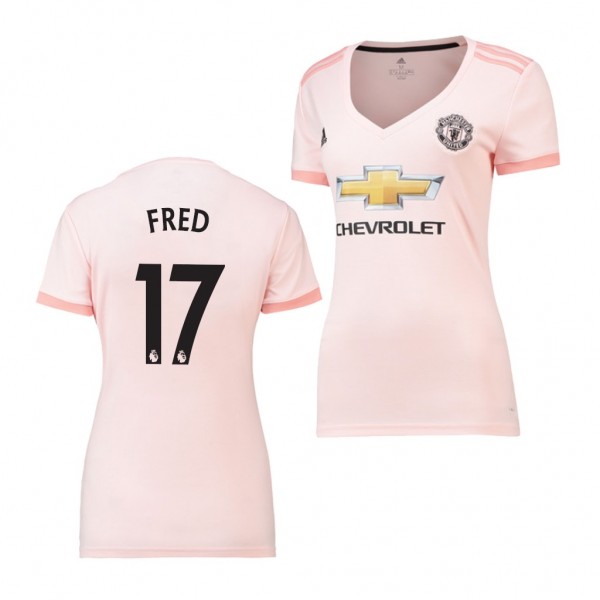 Women's Away Manchester United Fred Jersey Pink