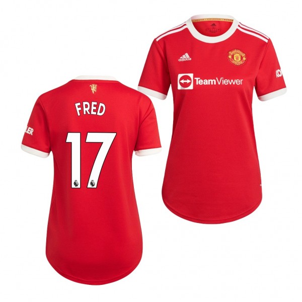 Women's Fred Jersey Manchester United Home Red Replica 2021-22
