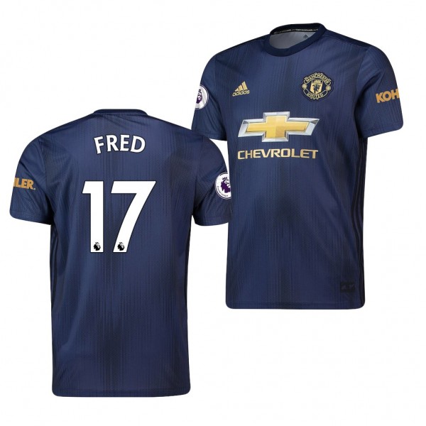 Men's Third Manchester United Fred Navy Jersey