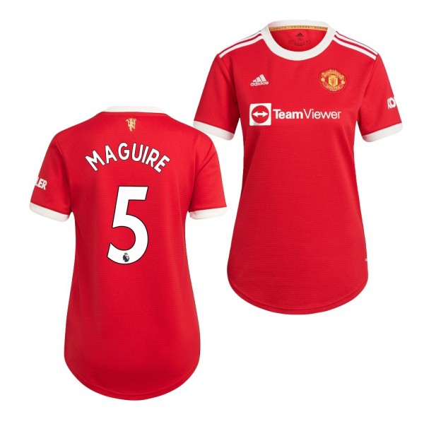 Women's Harry Maguire Jersey Manchester United Home Red Replica 2021-22