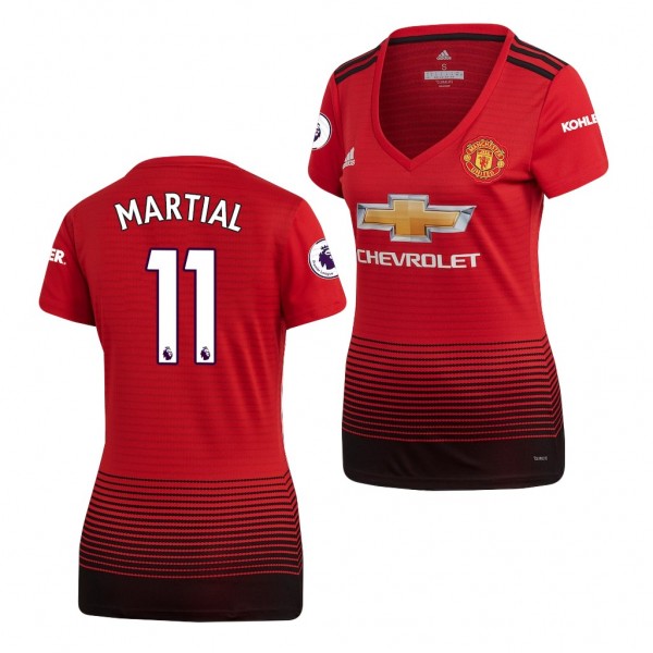 Women's Manchester United Anthony Martial Home Jersey Red