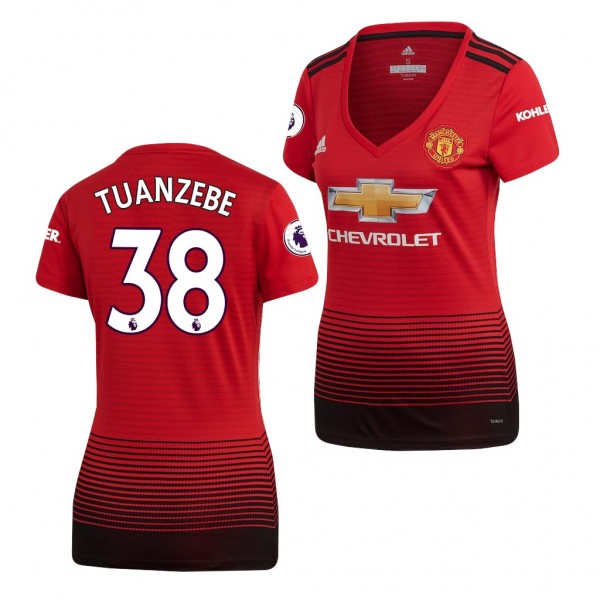 Women's Manchester United Axel Tuanzebe Home Jersey Red