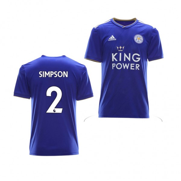 Youth Leicester City Danny Simpson Home Official Jersey