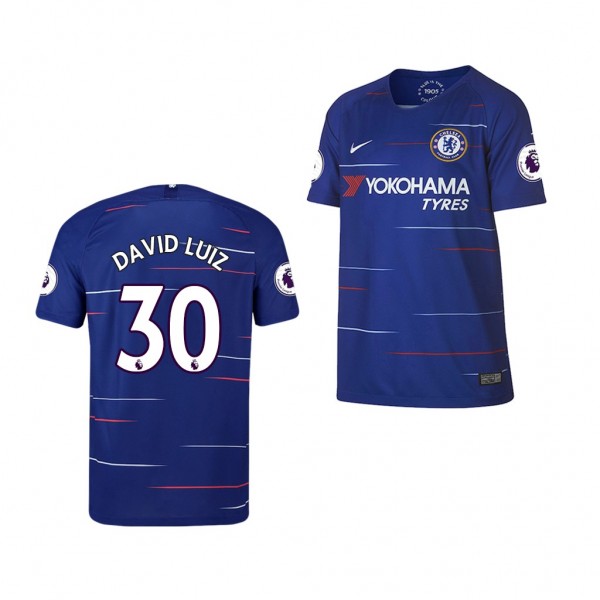 Youth Chelsea David Luiz Home Replica Jersey