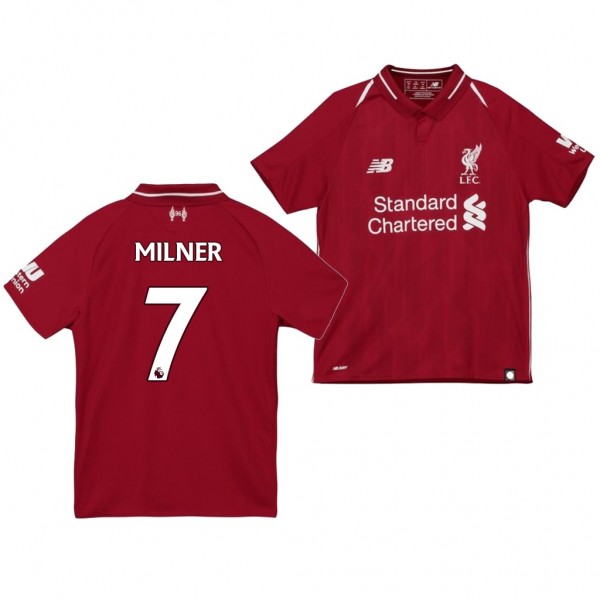 Youth Liverpool James Milner Home Official Jersey
