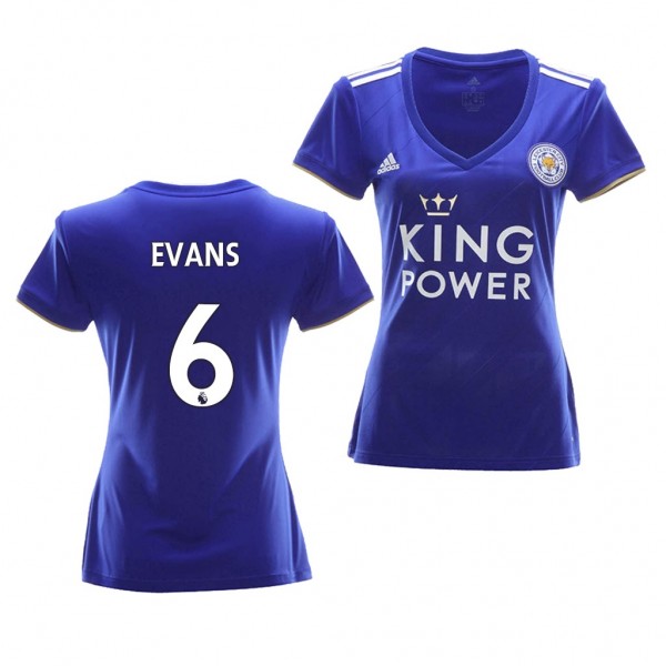 Women's Leicester City Jonny Evans Home Jersey Royal