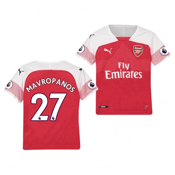 Youth Arsenal Konstantinos Mavropanos Home Official Jersey