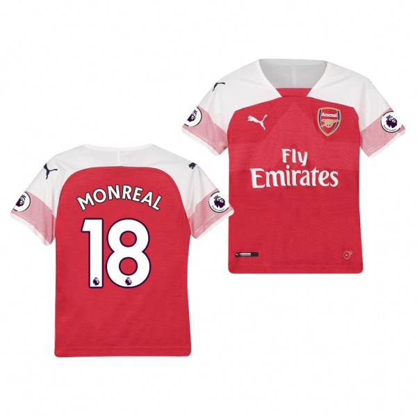 Youth Arsenal Nacho Monreal Home Official Jersey