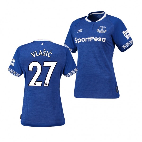 Women's Everton Nikola Vlasic Home Jersey Blue