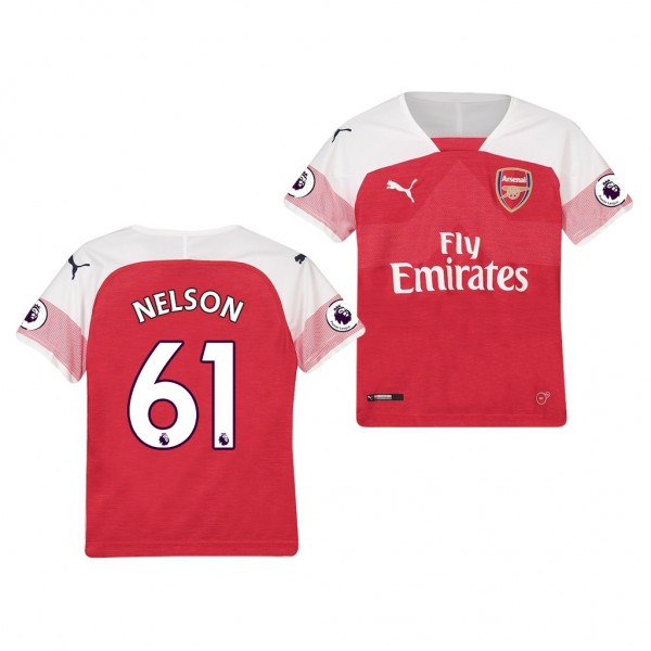 Youth Arsenal Reiss Nelson Home Official Jersey