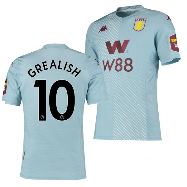 Men's Aston Villa Jack Grealish Jersey Away Elite Fit 19-20