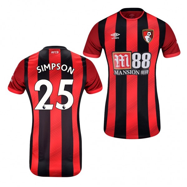 Men's AFC Bournemouth Jack Simpson 19-20 Home Official Jersey Outlet