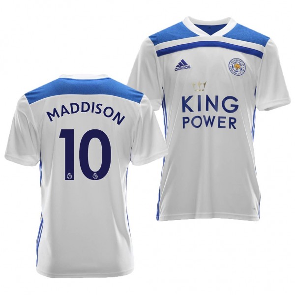 Men's Third Leicester City James Maddison White Jersey