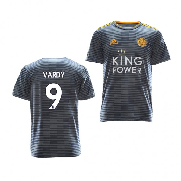 Youth Away Leicester City Jamie Vardy Jersey Gray