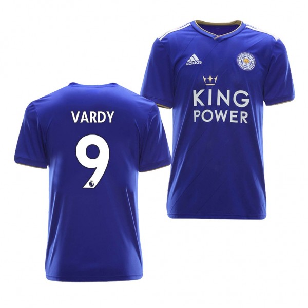 Men's Leicester City Home Jamie Vardy Jersey Royal