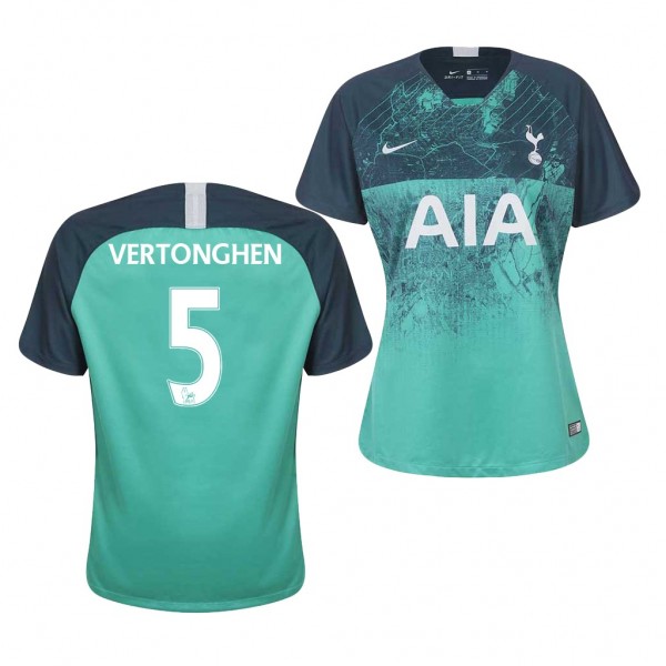 Men's Third Tottenham Hotspur Jan Vertonghen Jersey Green