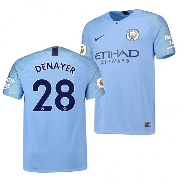 Men's Manchester City Replica Jason Denayer Jersey Light Blue