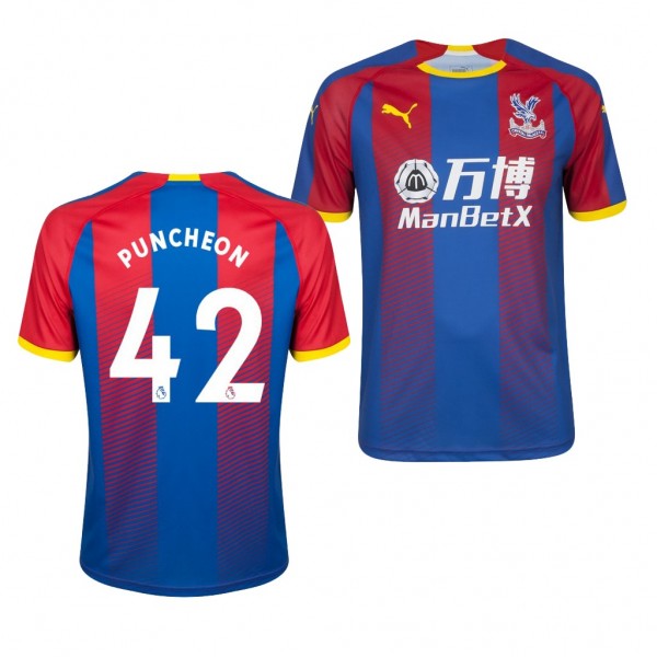 Men's Crystal Palace Home Jason Puncheon Jersey Blue Red