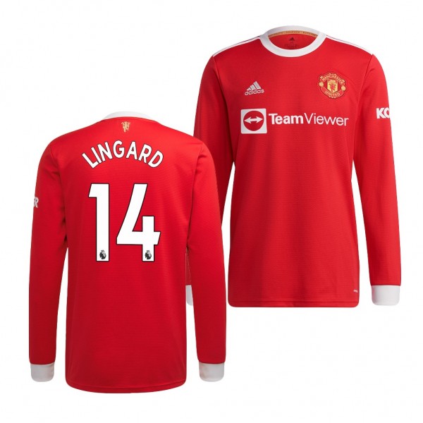 Men's Manchester United Jesse Lingard 2021-22 Home Jersey Replica Red