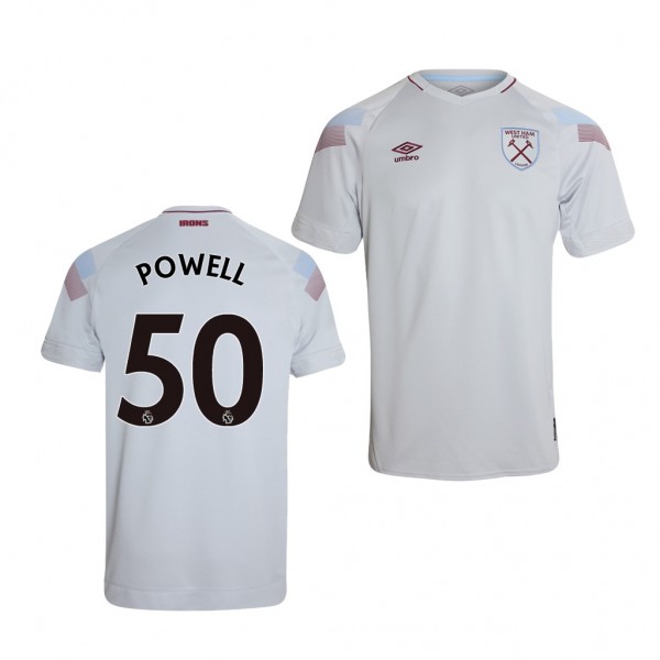 Men's Third West Ham United Joe Powell Jersey Light Grey