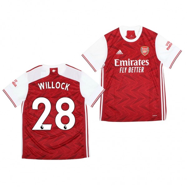 Men's Joe Willock Jersey Arsenal Home 2020-21 Short Sleeve