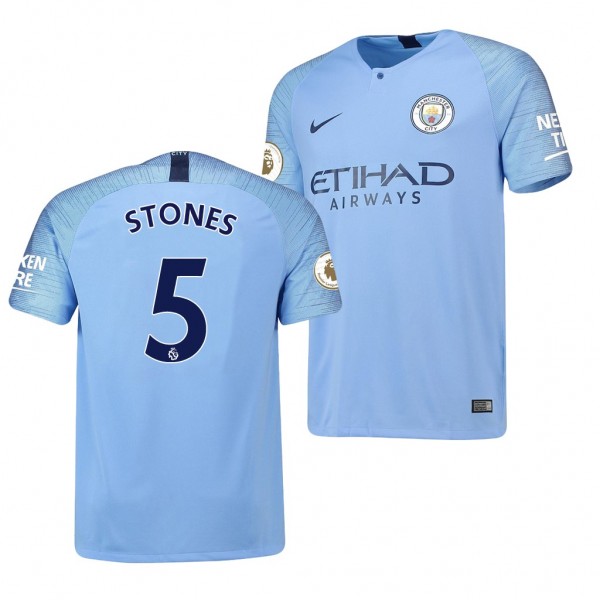 Men's Manchester City Replica John Stones Jersey Light Blue