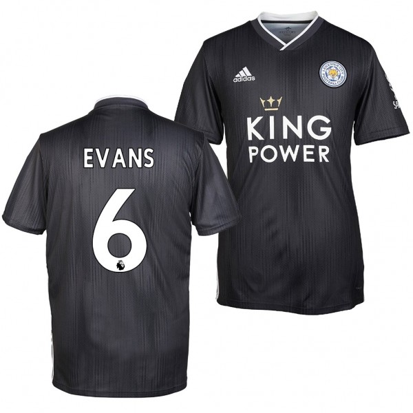 Men's Leicester City Jonny Evans Jersey Third 19-20 Black